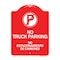 Signmission Bilingual No Parking No Truck Parking No Estacionamiento De Camiones Alum, 18" x 24", RW-1824-24305 A-DES-RW-1824-24305 - alternate 1